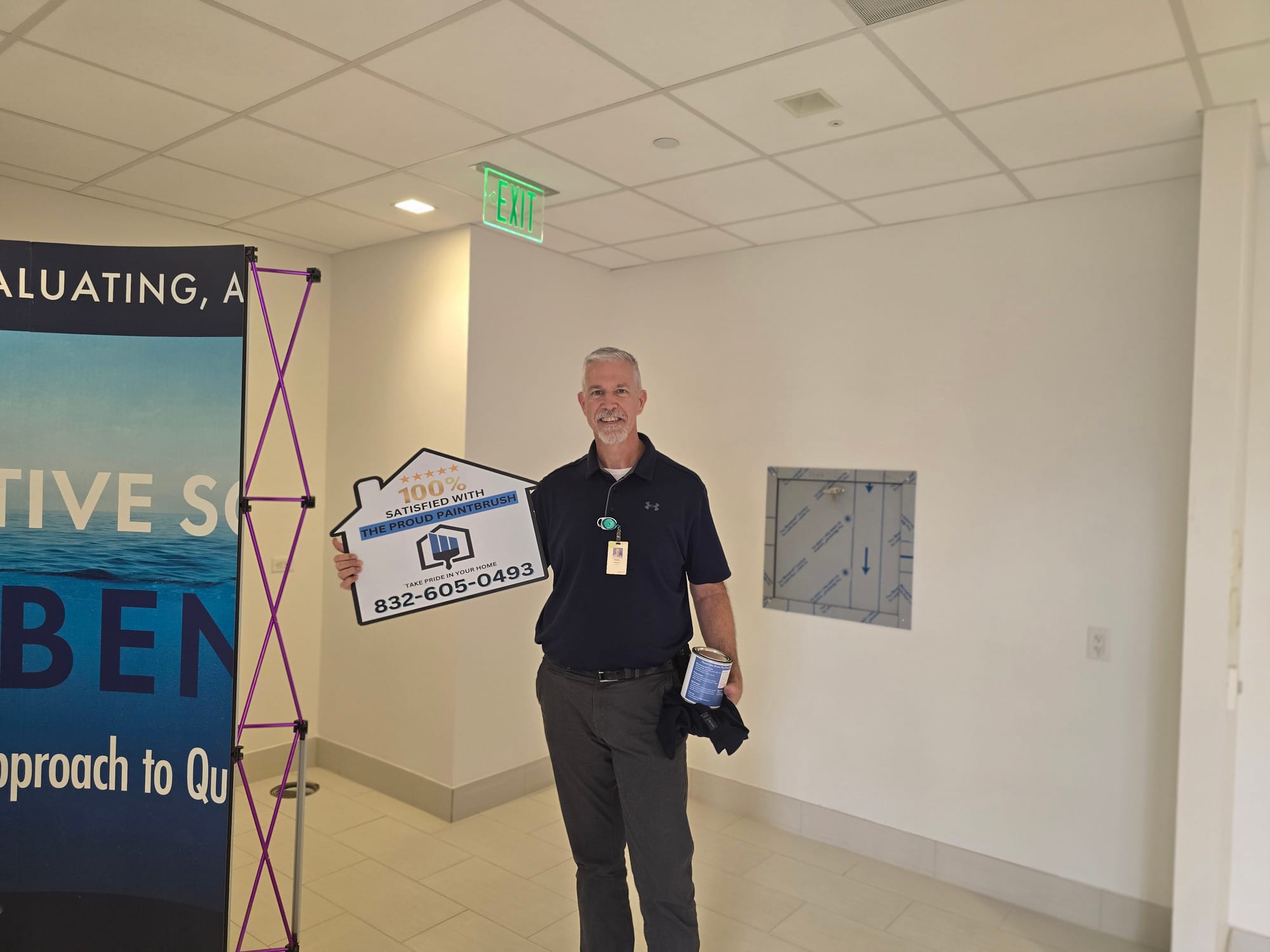 Happy customer — commercial interior painting in West Houston