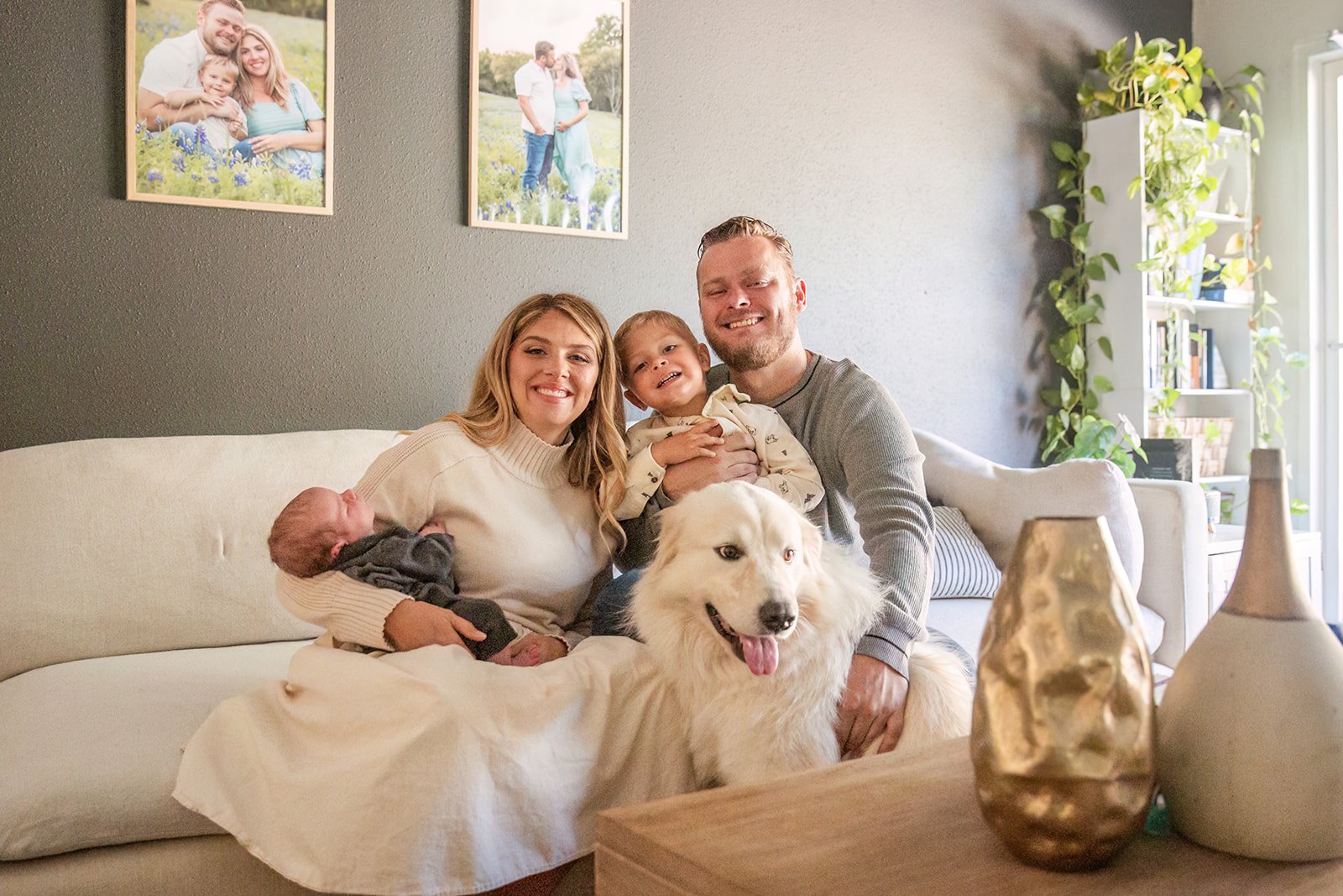 The Proud Paintbrush family — Chris Petkau with his wife and sons in Sugar Land, TX