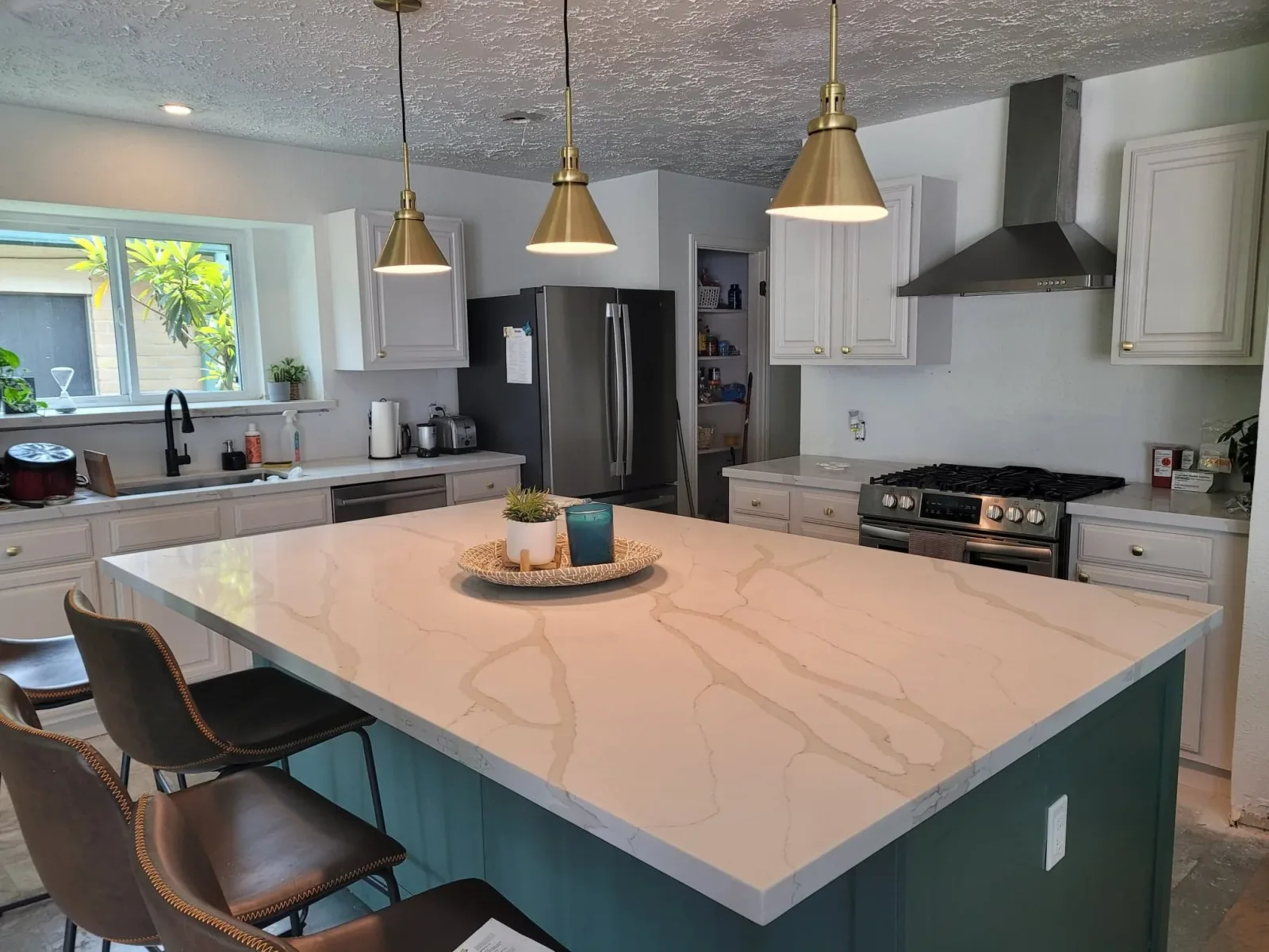 Cabinet painting project by The Proud Paintbrush in Sugar Land, TX