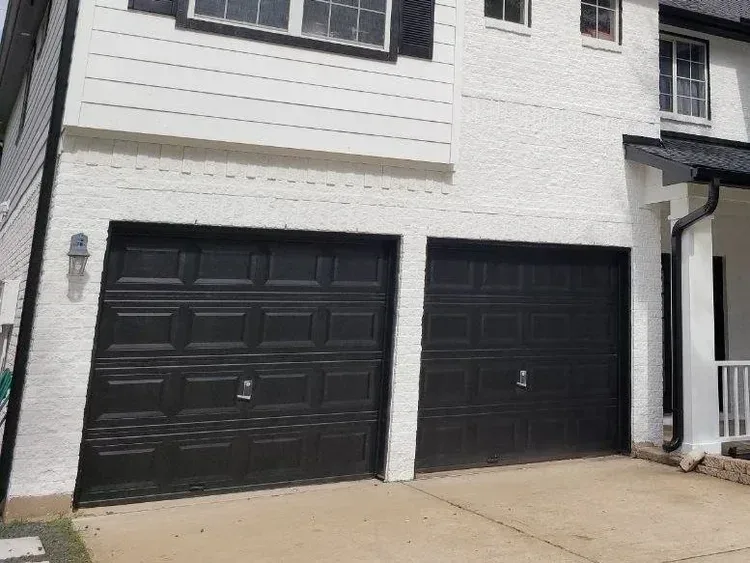 Garage Door Painting project in Sugar Land, TX by The Proud Paintbrush