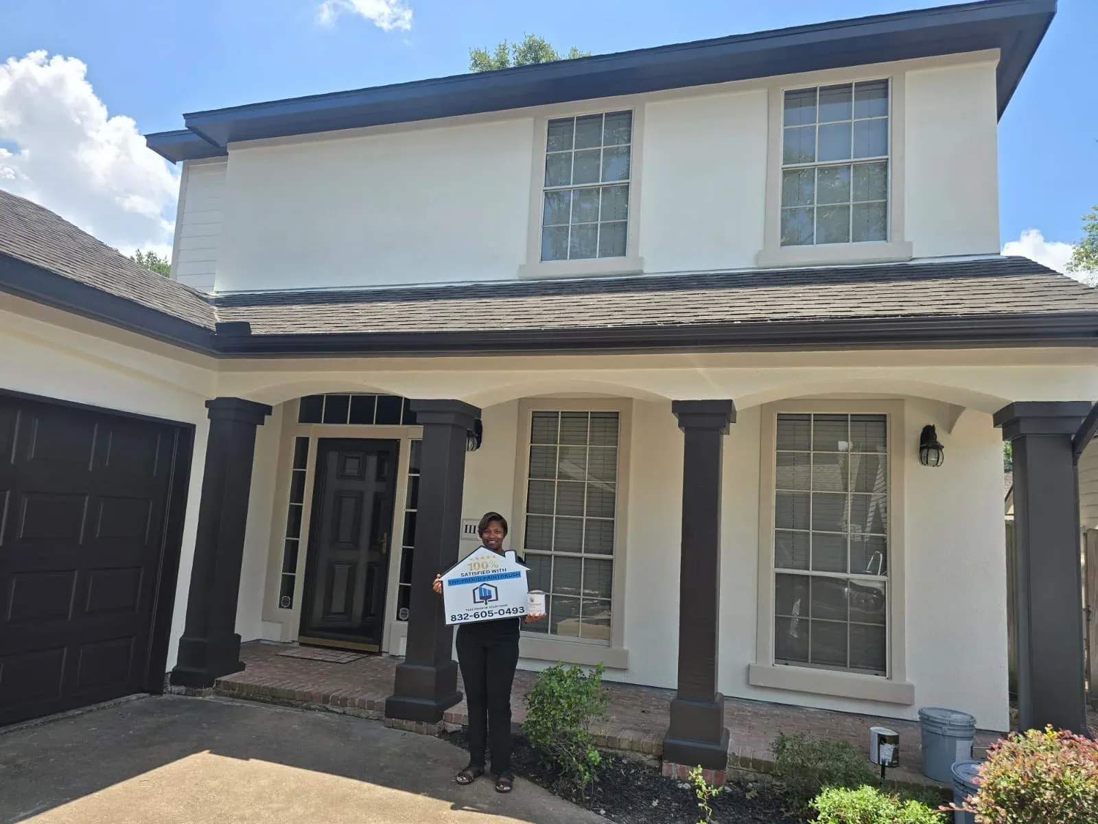 Stucco Painting project in Sugar Land, TX by The Proud Paintbrush