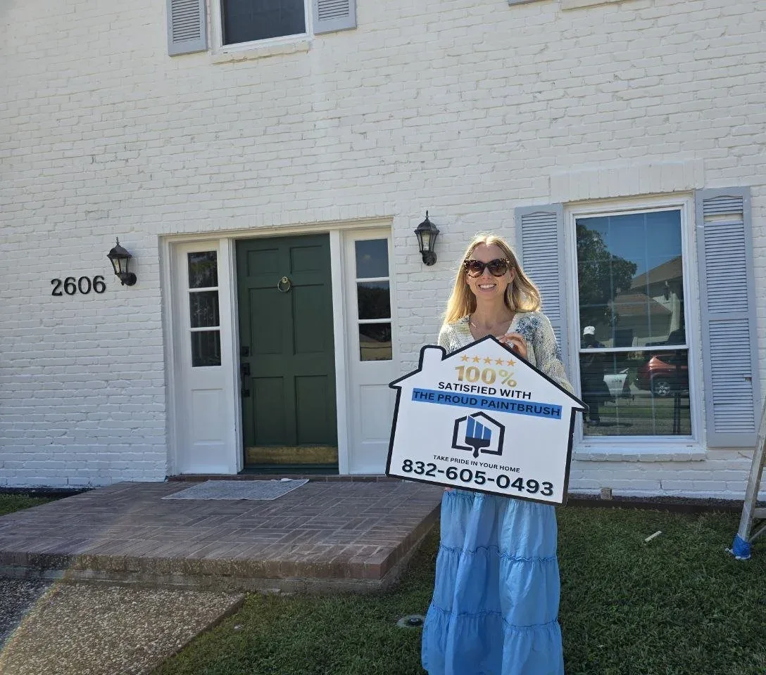 Testimonials happy customer proud paintbrush sugar land